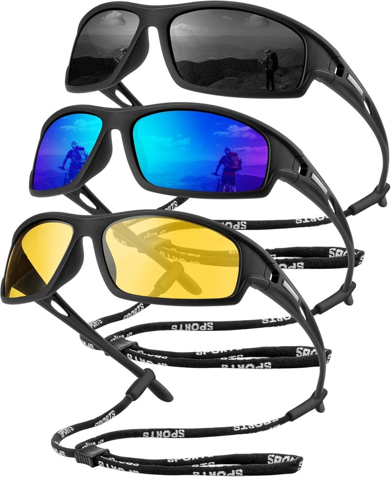 OUKEMAX Polarized Sunglasses Men, Sports Sun Glasses Womens UV400 Protection for Fishing Running Driving - Image 1